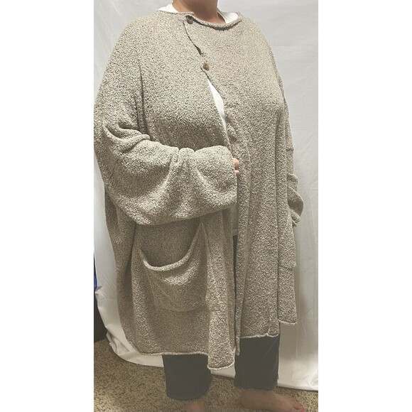 Eskandar Cardigan Sweater‎ Women One Size Brown Oversized Merino Wool Cashmere - Picture 9 of 16